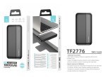 Power Bank 10000Mah With Cable Fast Charger Black