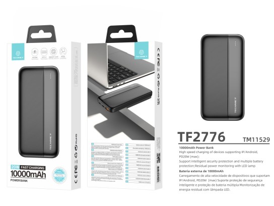 Power Bank 10000Mah Avec Câble Chargeur Rapide Noir Power Bank 10000Mah Avec Câble Chargeur Rapide Noir