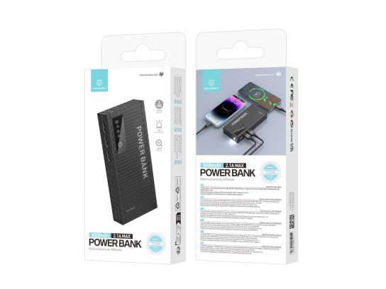 H40 Techancy Power Bank 5000Mah Preto H40 Techancy Power Bank 5000Mah Preto