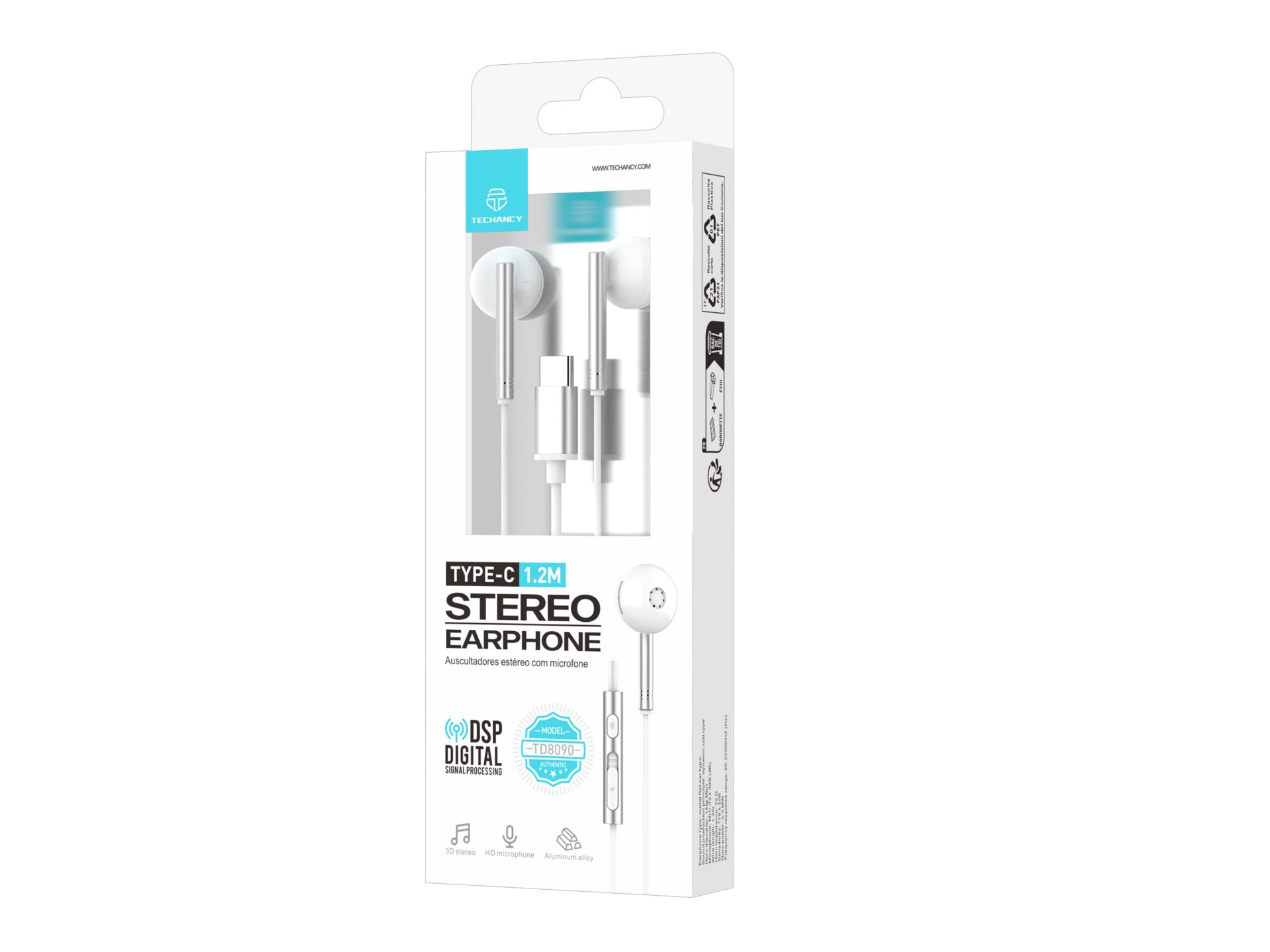 Kopfhörer Typ-C Headset, Kompatibel mit Samsung Huawei Xiaomi usw. Weiß Kopfhörer Typ-C Headset, Kompatibel mit Samsung Huawei Xiaomi usw. Weiß