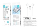 Auriculares Earphones Type-C Headset,Compativel Com Samsung Huawei Xiaomi Etc Branco