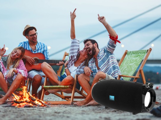 Techancy T534 Portable Wireless Speaker With Bluetooth And Integrated Battery Black Techancy T534 Portable Wireless Speaker With Bluetooth And Integrated Battery Black