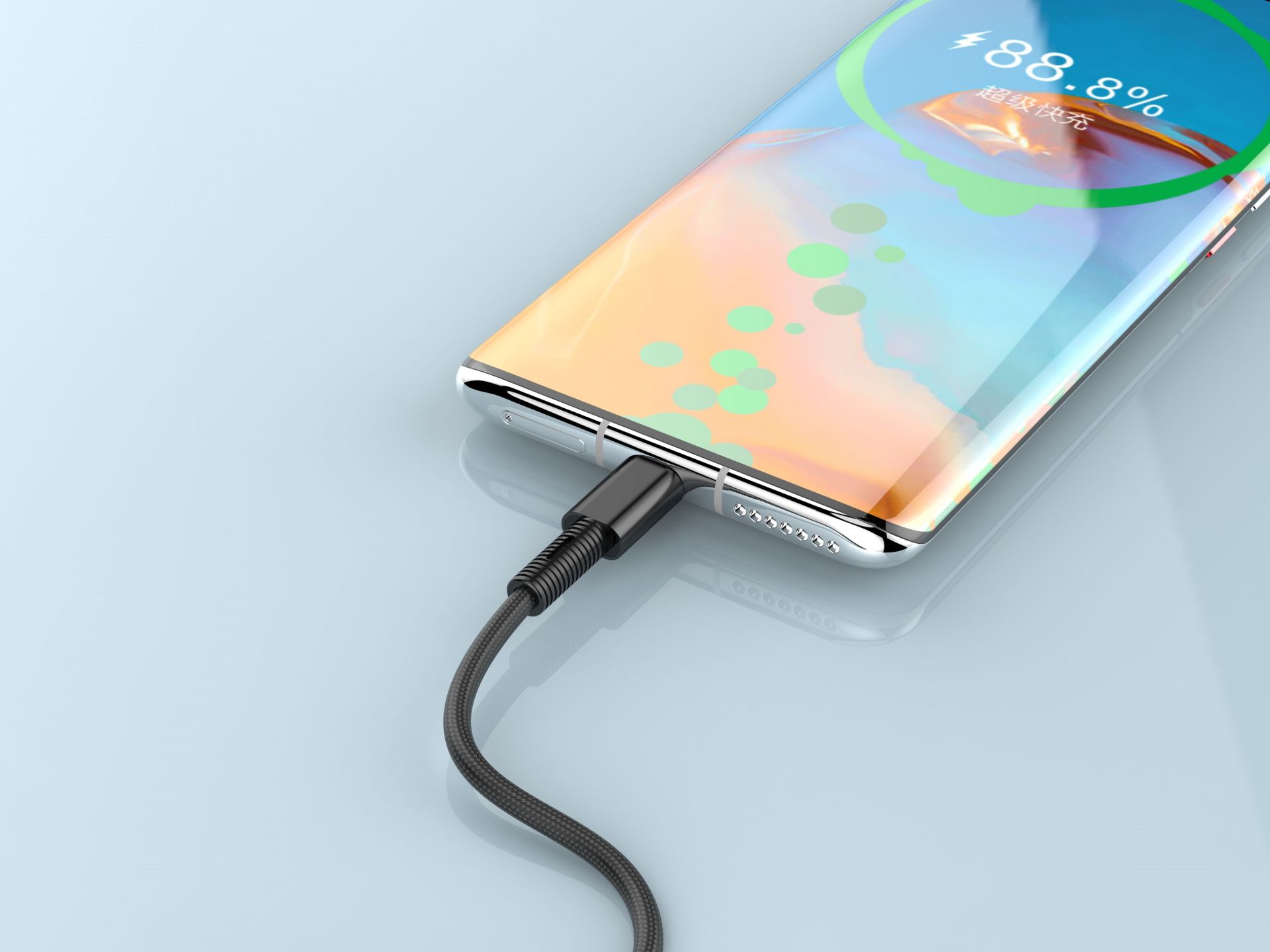Techancy Usb C Data Cable 1.2M Black 2.4A Techancy Usb C Data Cable 1.2M Black 2.4A