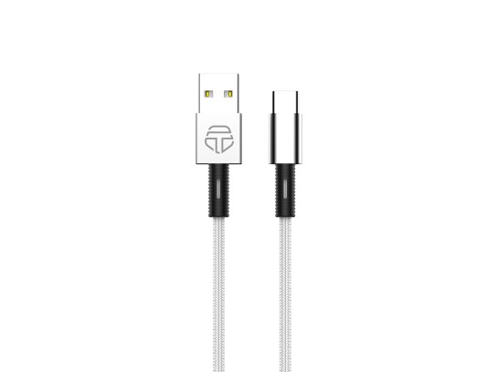 Techancy USB C Cable de Datos 1,2 M Blanco 2,4 A