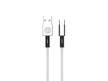 Techancy USB C Cable de Datos 1,2 M Blanco 2,4 A