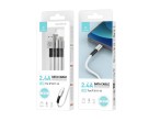 Techancy Lightning Cable de Datos 1.2M Blanco 2.4A