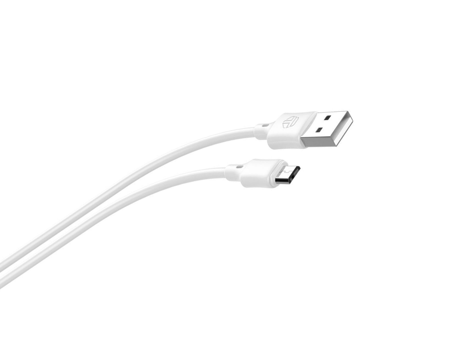 Techancy Cabo De Dados Em Pvc 3M Micro Usb Branco 2.4A Techancy Cabo De Dados Em Pvc 3M Micro Usb Branco 2.4A