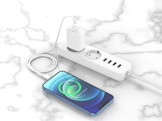 Techancy 3M Lightning Pvc Datenkabel Weiß 2.4A Techancy 3M Lightning Pvc Datenkabel Weiß 2.4A