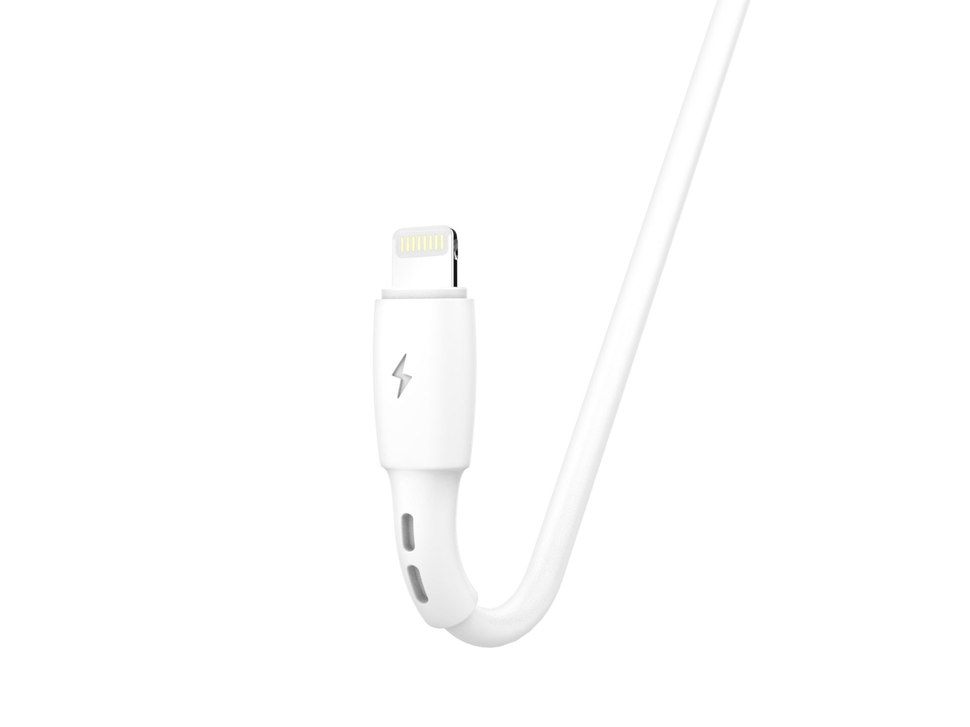 Techancy Lightning  Cable Compatible With Iphone Short 30cm, Fast Charging 2.4A White