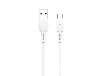 Techancy 30cm Short Usb C Cable, Fast Charging 2.4A White