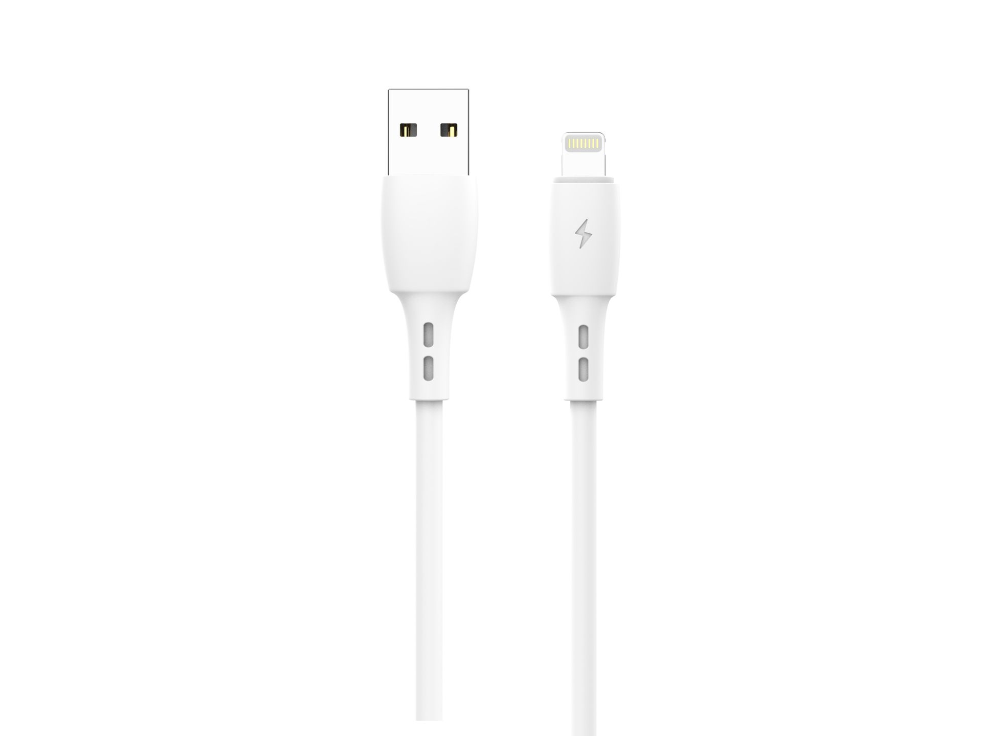Techancy Lightning  Cable Compatible With Iphone Short 30cm, Fast Charging 2.4A White