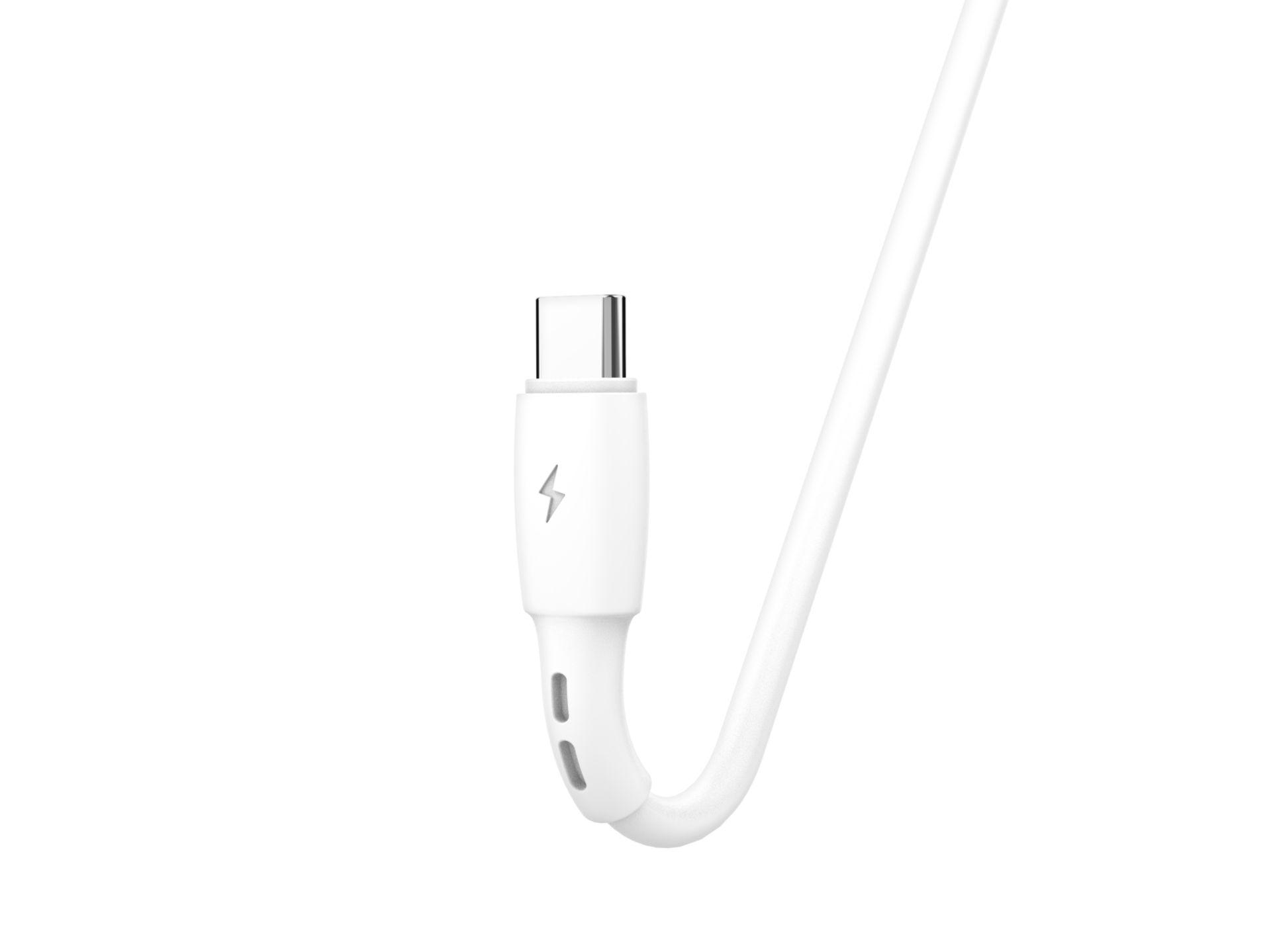 Techancy 30cm Short Usb C Cable, Fast Charging 2.4A White
