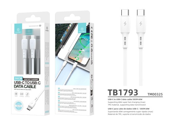 Techancy Usb C To Usb C Short 30cm Fast Charging Cable Techancy Usb C To Usb C Short 30cm Fast Charging Cable