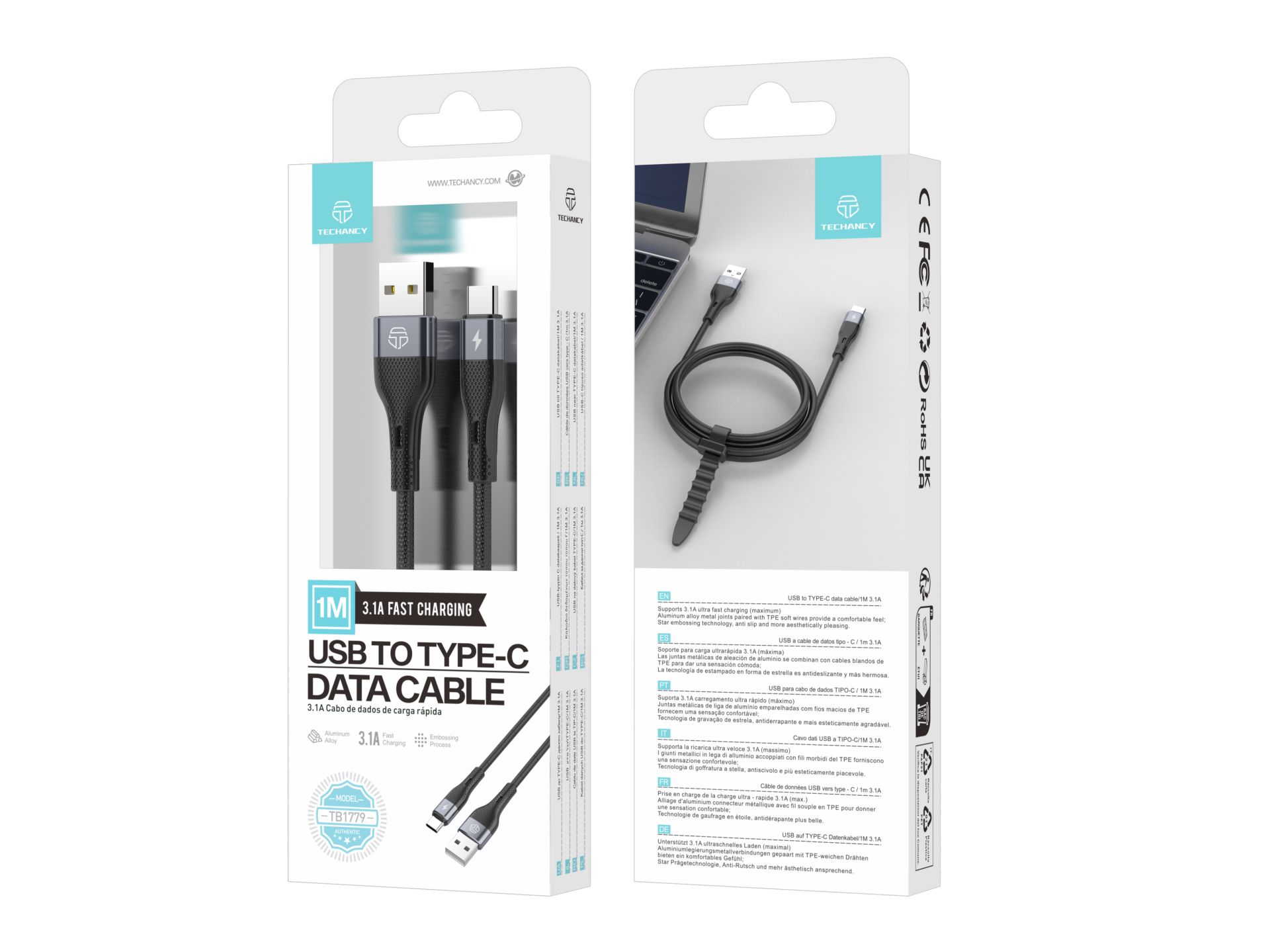 Techancy Usb C Kabel 3A Typ C Usb Kabel, Langlebiges Typ C Schnellladekabel Kompatibel mit Samsung G Techancy Usb C Kabel 3A Typ C Usb Kabel, Langlebiges Typ C Schnellladekabel Kompatibel mit Samsung G
