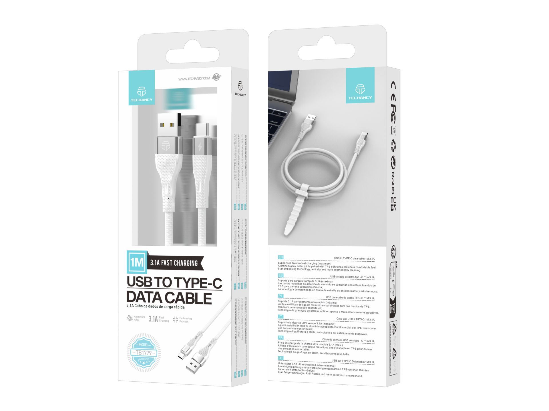 Techancy Usb C Kabel 3A Typ C Usb Kabel, Langlebiges Typ C Schnellladekabel Kompatibel mit Samsung G Techancy Usb C Kabel 3A Typ C Usb Kabel, Langlebiges Typ C Schnellladekabel Kompatibel mit Samsung G