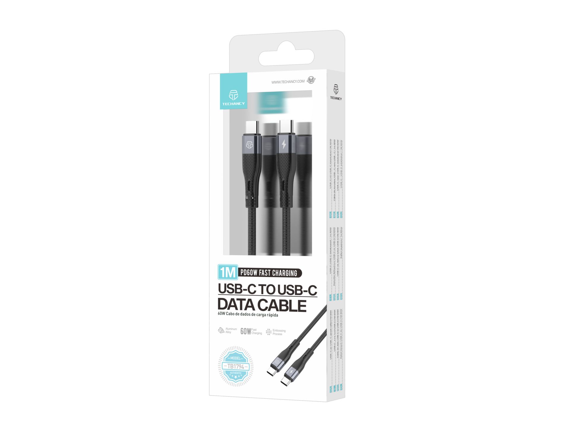 Techancy Usb C zu Usb C Kabel 60W Pd 3.0, Typ C Schnellladekabel Kompatibel mit Iphone 15 Plus Pro M Techancy Usb C zu Usb C Kabel 60W Pd 3.0, Typ C Schnellladekabel Kompatibel mit Iphone 15 Plus Pro M