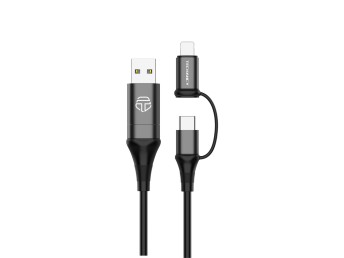 Techancy Lightning Usb C Cable 4 In 1 Multiple Charging Cable - Pd60W Usb A/Usb C To Usb C /Lightnin