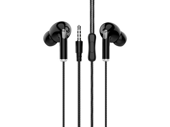 Techancy Headphones Macaron 3Geration  3.5Mm Wire Control 1.2M Black