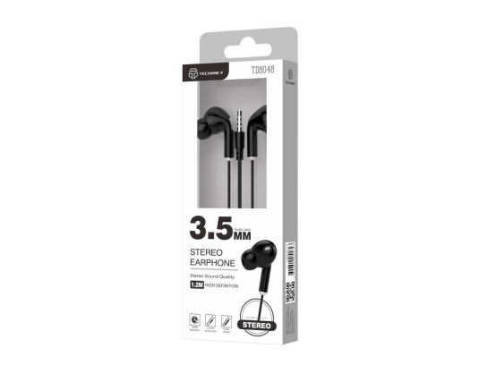 Techancy Headphones Macaron 3Geration 3.5Mm Wire Control 1.2M Black Techancy Headphones Macaron 3Geration 3.5Mm Wire Control 1.2M Black