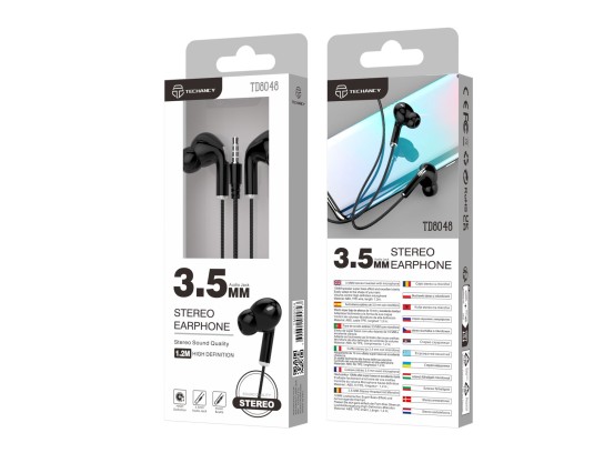 Techancy Headphones Macaron 3Geration 3.5Mm Wire Control 1.2M Black Techancy Headphones Macaron 3Geration 3.5Mm Wire Control 1.2M Black