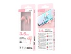 Techancy Kopfhrer Macaron 3Geracao 3.5Mm Wire Control 1.2M Rosa