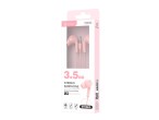 Techancy Cuffie Macaron 3Geracao 3.5Mm Controllo del filo 1.2M Rosa