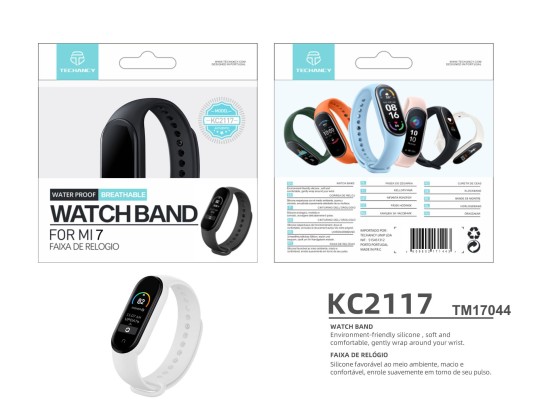 Techancy Pulseira De Silicone Mi7 Branco Techancy Pulseira De Silicone Mi7 Branco
