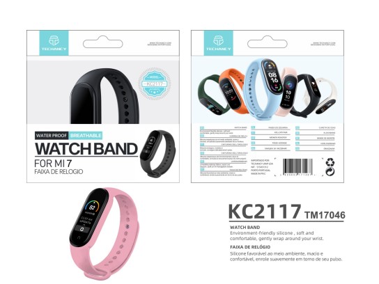 Techancy Poignet en Silicone Mi7 Rose Techancy Poignet en Silicone Mi7 Rose