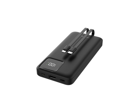 Techancy power bank avec câble usb-c et lightning TF2783 noir Techancy power bank avec câble usb-c et lightning TF2783 noir