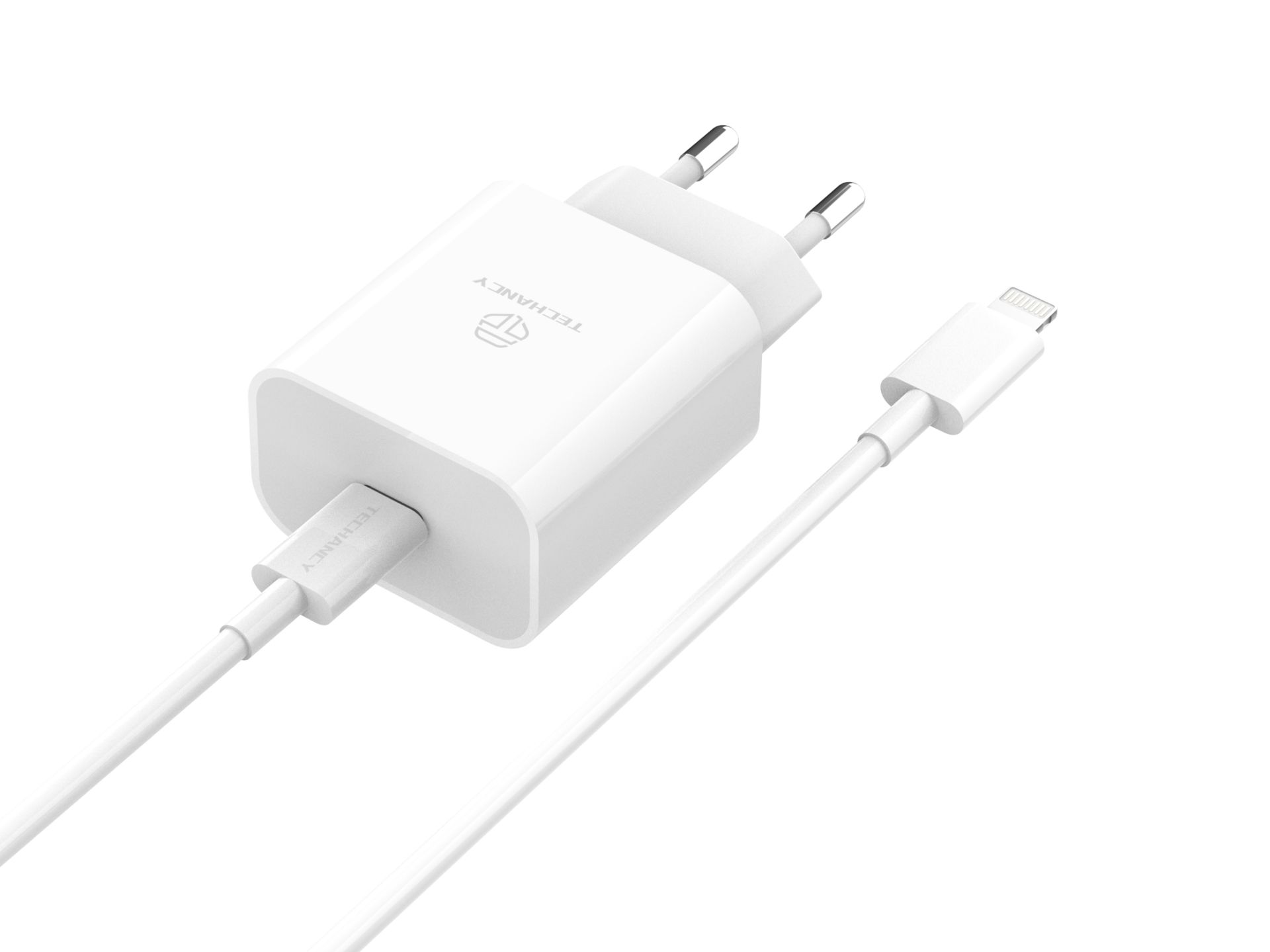 Techancy 33W Fast Usb-C Charger PD ,With Usb-C To Lightning Cable White Techancy 33W Fast Usb-C Charger PD ,With Usb-C To Lightning Cable White