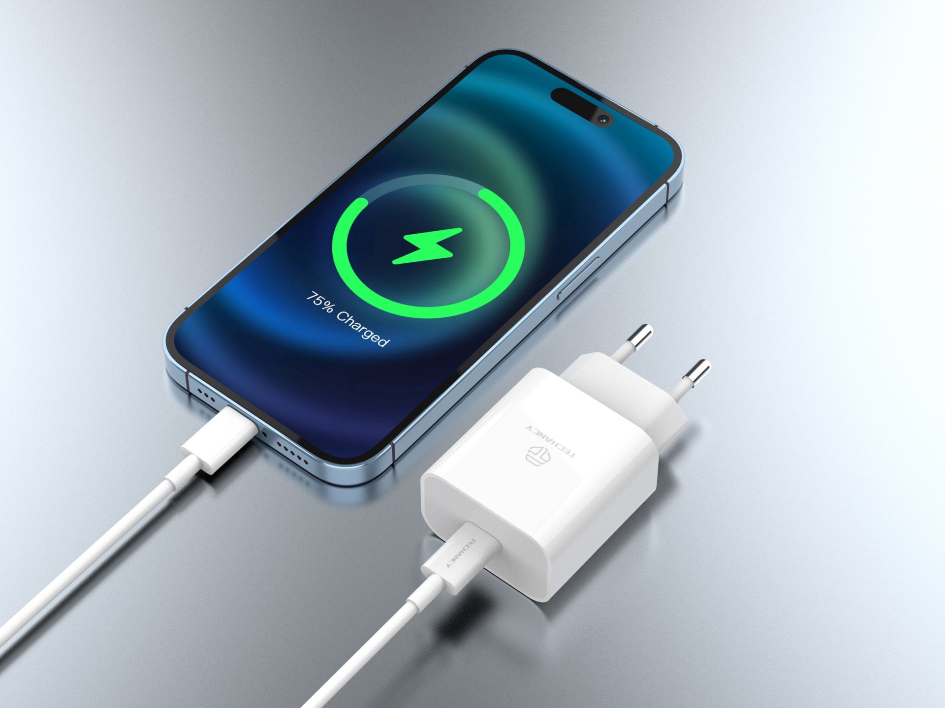 Techancy 33W Fast Usb-C Charger PD ,With Usb-C To Lightning Cable White Techancy 33W Fast Usb-C Charger PD ,With Usb-C To Lightning Cable White