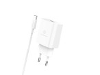 Techancy Carregador Usb-C 33W Rapido PD ,Com Cabo Usb-C Para Usb-C Branco