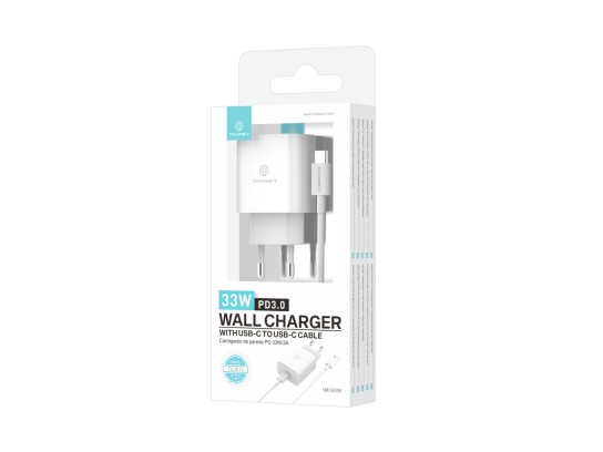 Techancy 33W Fast Usb-C Charger PD ,With Usb-C To Usb-C Cable White Techancy 33W Fast Usb-C Charger PD ,With Usb-C To Usb-C Cable White