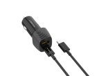 Techancy Autoladegert 48W,Usb+Usb C ,Mit Usb-C zu Usb-C Kabel Schwarz