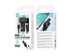 Techancy Car Charger 48W,Usb+Usb C ,With Usb-C To Usb-C Cable Black