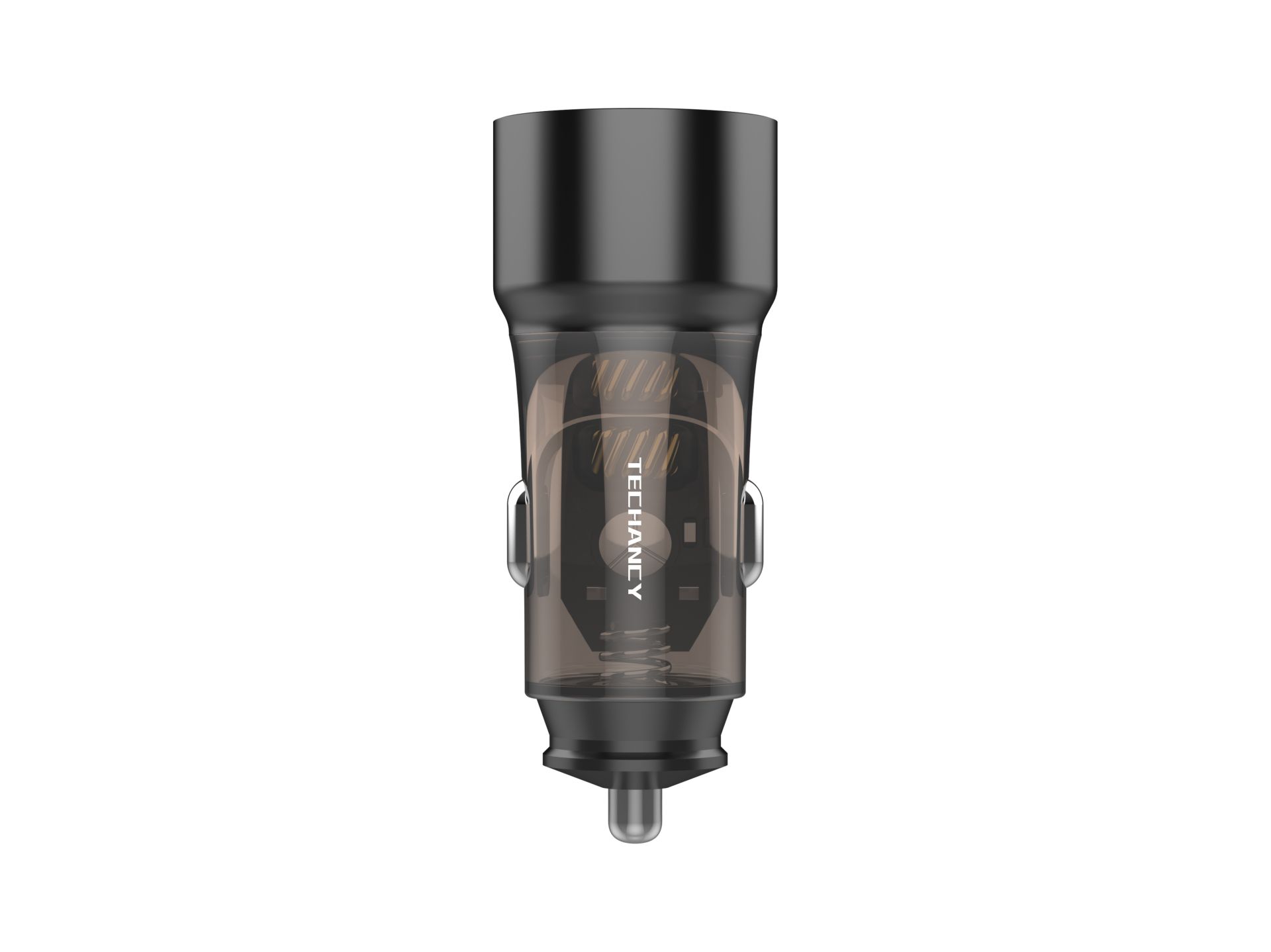Techancy Carregador De Carro 51W,Usb+Usb-C TC6424 Preto