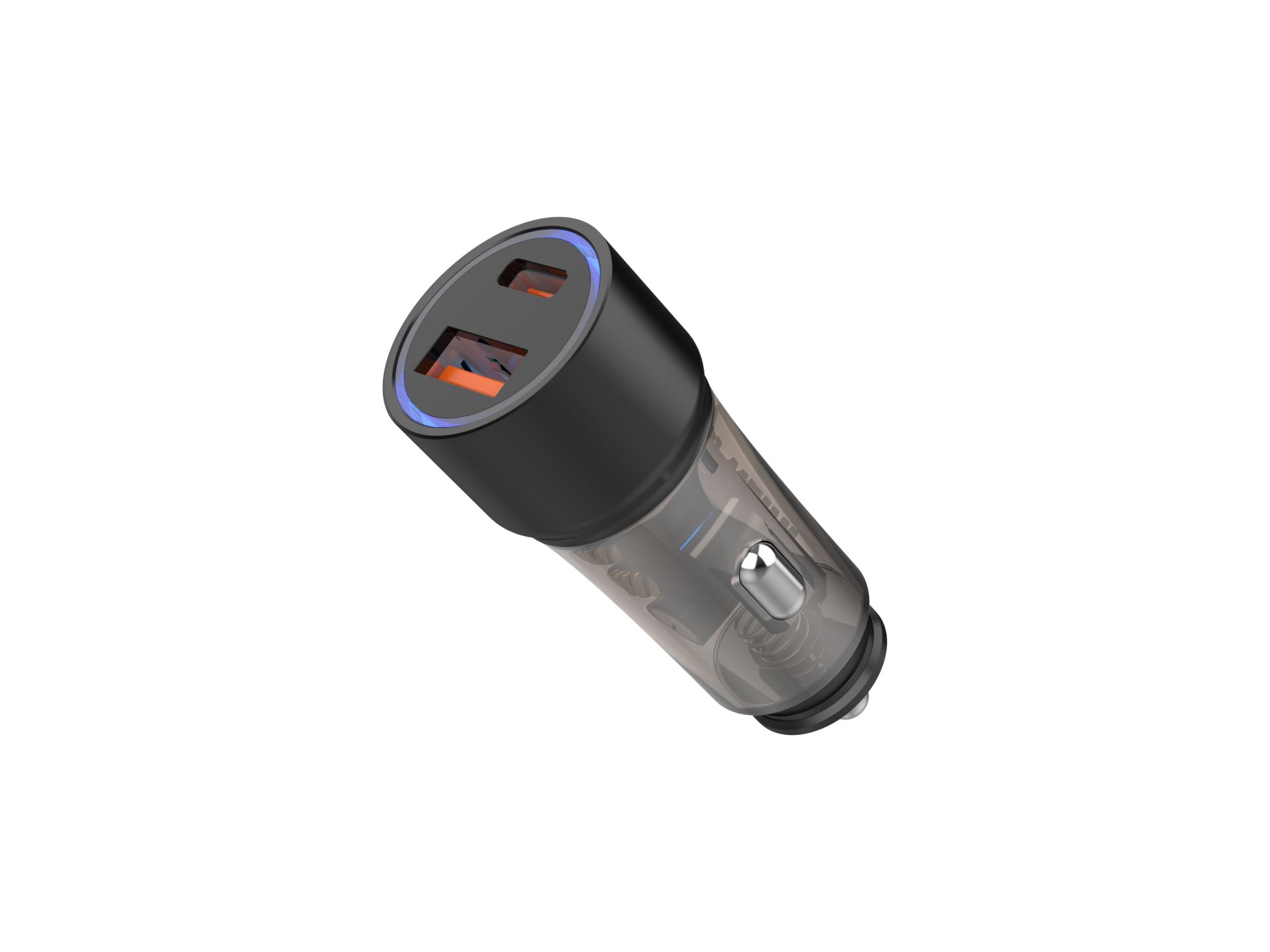 Techancy Carregador De Carro 51W,Usb+Usb-C TC6424 Preto