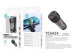 Techancy Chargeur de voiture 51W,Usb+Usb-C TC6424 Noir