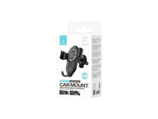 Techancy Supporto telefono auto Gravità TI2319 Nero Techancy Supporto telefono auto Gravità TI2319 Nero