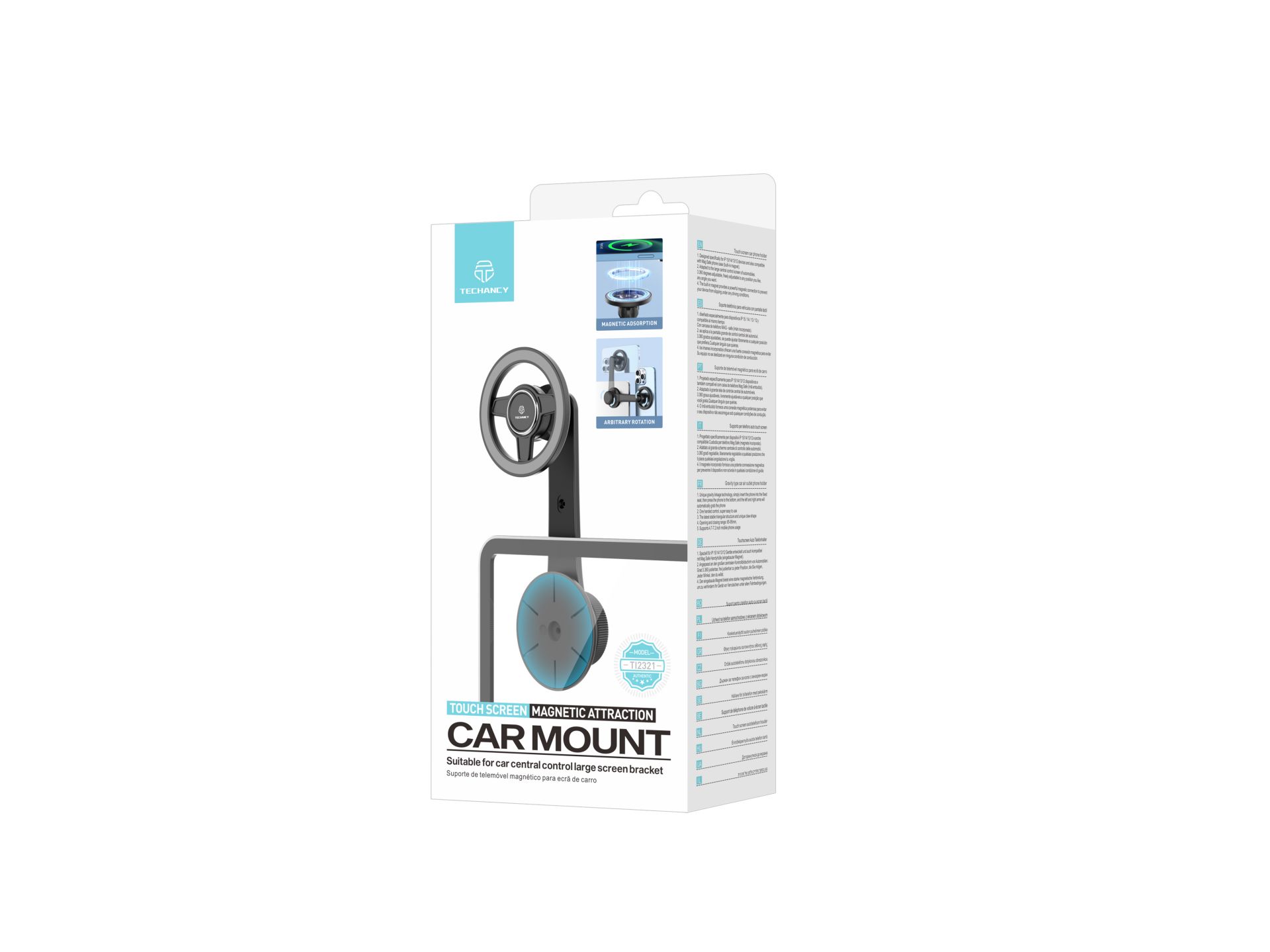Techancy Car Mobile Phone Holder Magsafe Compatible TI2321 Black Techancy Car Mobile Phone Holder Magsafe Compatible TI2321 Black
