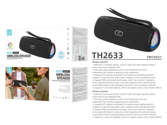 Techancy Speaker TH2633 Black Techancy Speaker TH2633 Black