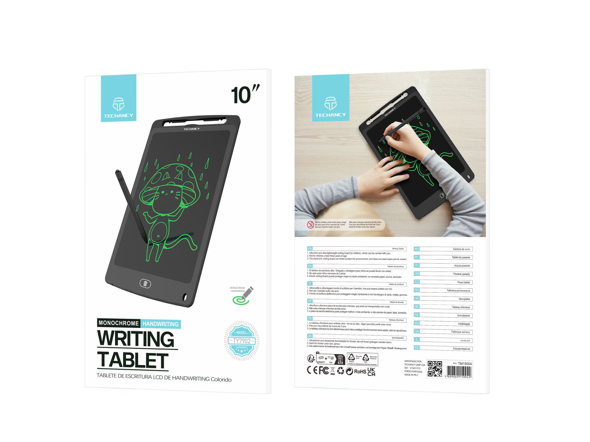 Techancy Tablet De Desenho Lcd Writing 10 Preto TY7902 Techancy Tablet De Desenho Lcd Writing 10 Preto TY7902