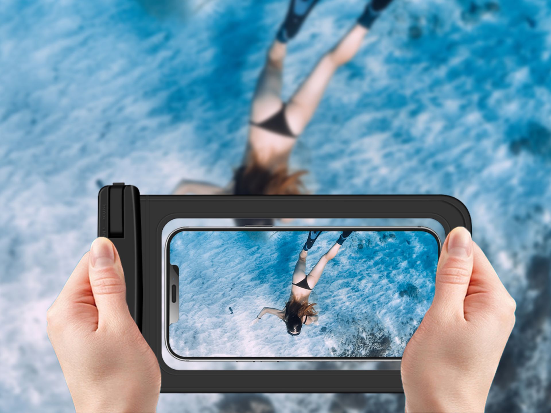 Techancy Universal Waterproof Mobile Phone Case 7.0 TU7451 Black Techancy Universal Waterproof Mobile Phone Case 7.0 TU7451 Black