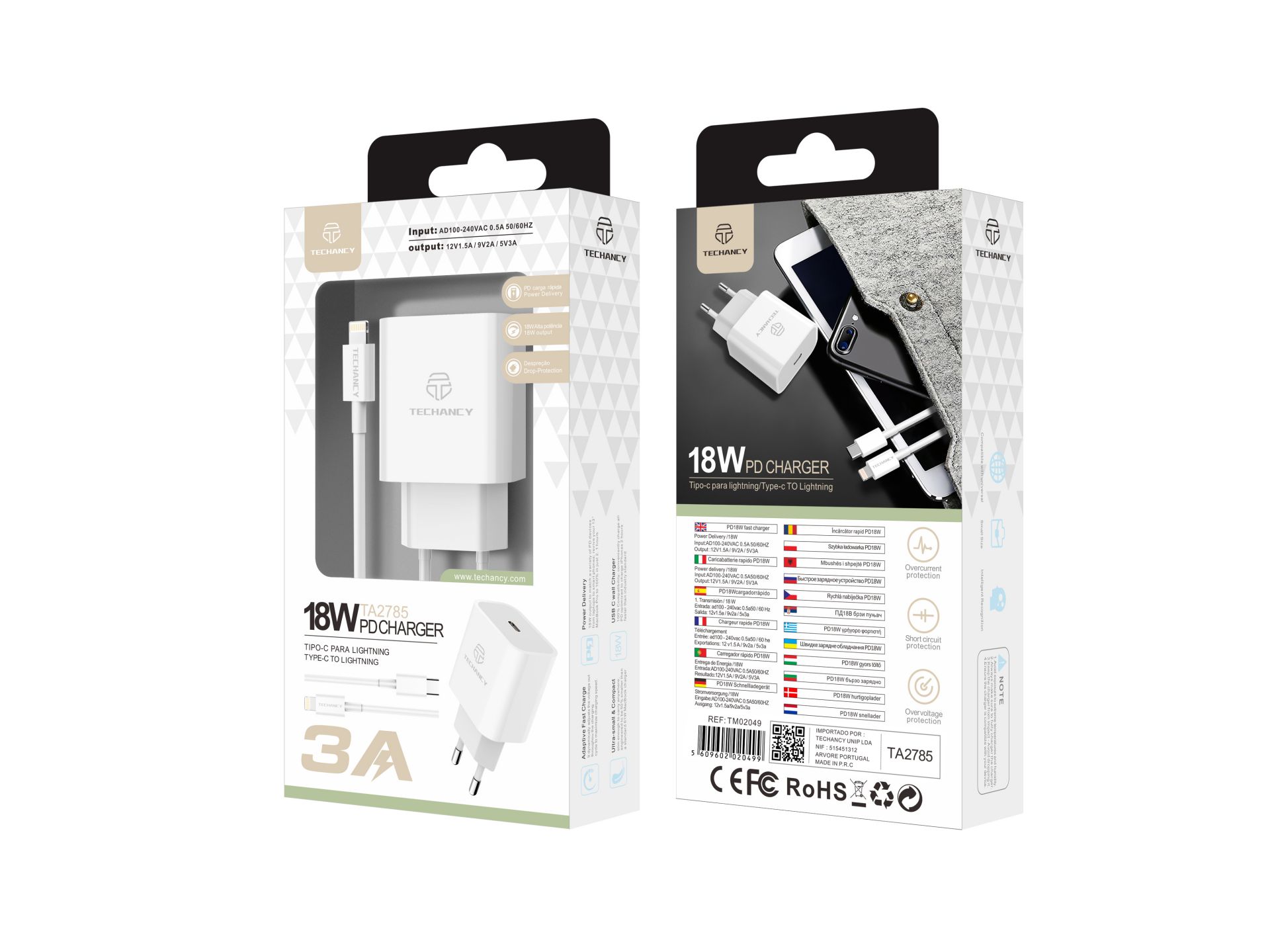 Cargador Rápido Pd18W + Ip Pd 1,2M 18W Blanco Cargador Rápido Pd18W + Ip Pd 1,2M 18W Blanco
