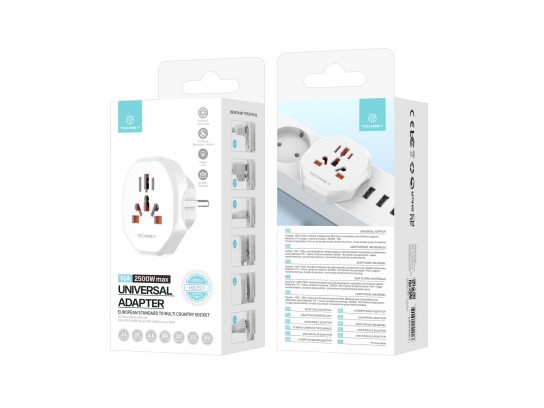 Techancy Adaptador De Tomada De Mundo Para A Ue,Adaptador De Viagem Para Europa Techancy Adaptador De Tomada De Mundo Para A Ue,Adaptador De Viagem Para Europa