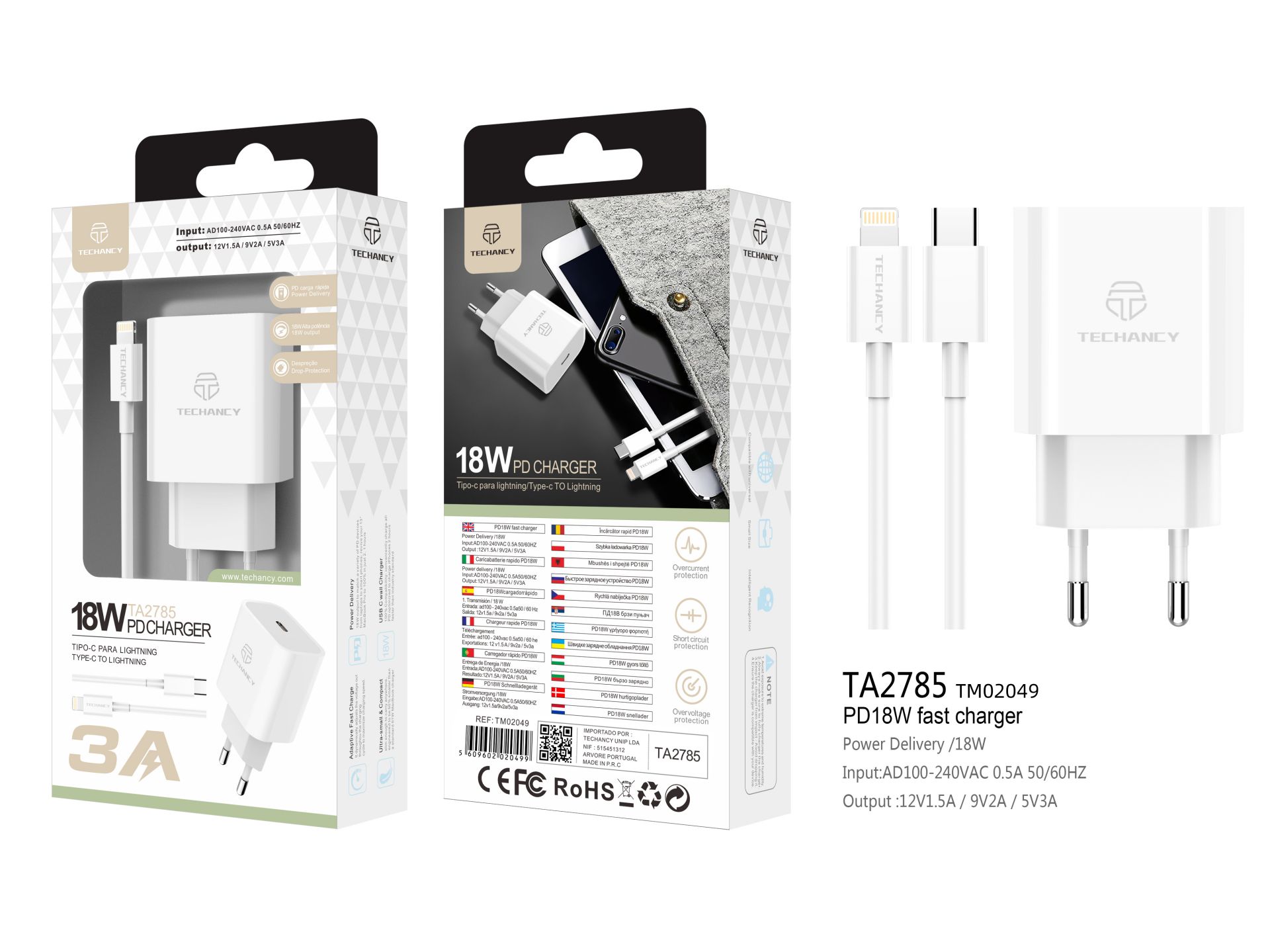 Cargador Rápido Pd18W + Ip Pd 1,2M 18W Blanco Cargador Rápido Pd18W + Ip Pd 1,2M 18W Blanco