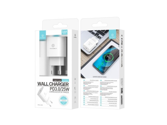 25W Pd chargeur super rapide blanc