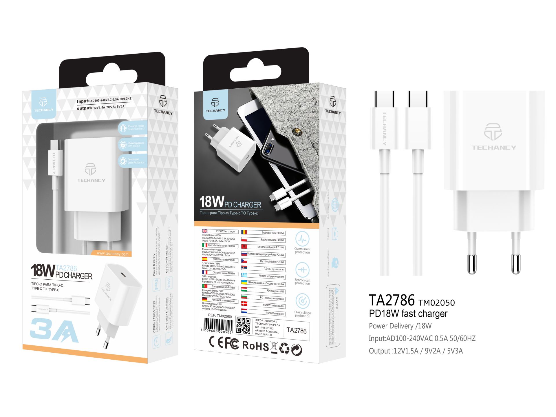 Schnelles Ladeger�t Pd18W + Typ-C Pd 1,2M 18W Wei�