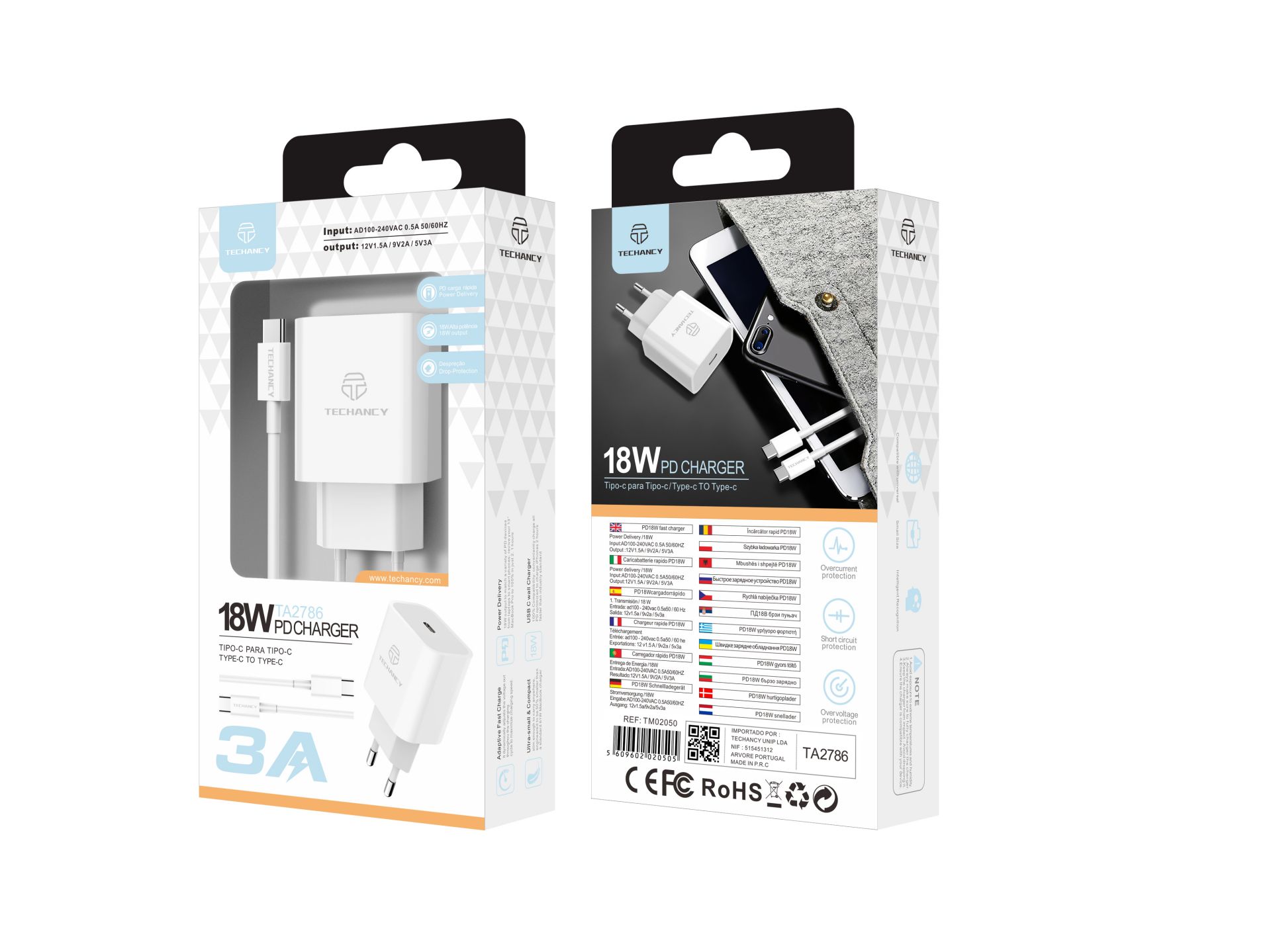 Schnelles Ladeger�t Pd18W + Typ-C Pd 1,2M 18W Wei�
