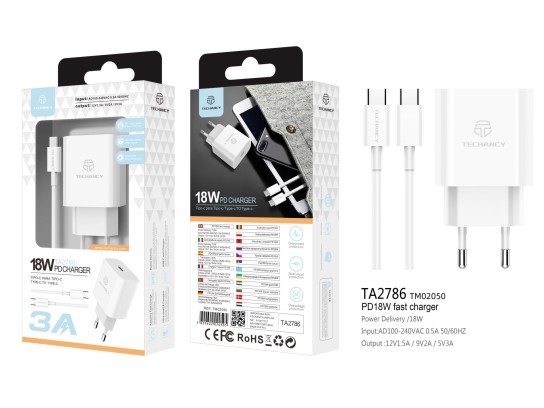 Schnelles Ladeger�t Pd18W + Typ-C Pd 1,2M 18W Wei�